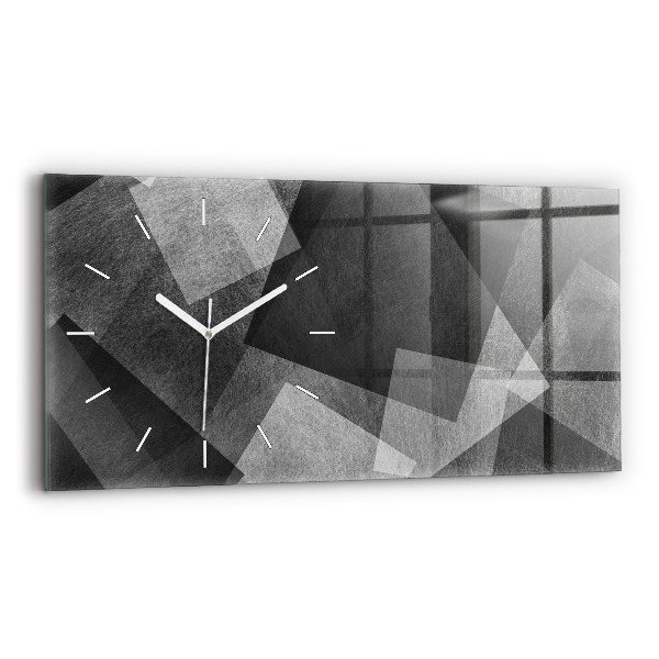 Horloge murale horizontale Abstraction géométrique