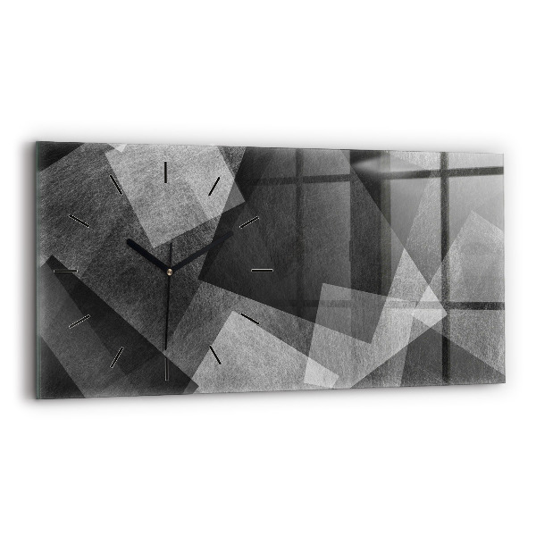 Horloge murale horizontale Abstraction géométrique