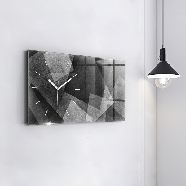 Horloge murale horizontale Abstraction géométrique