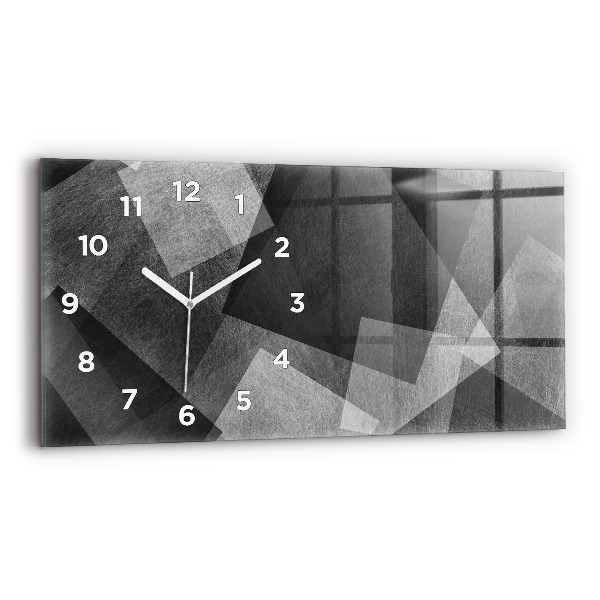 Horloge murale horizontale Abstraction géométrique