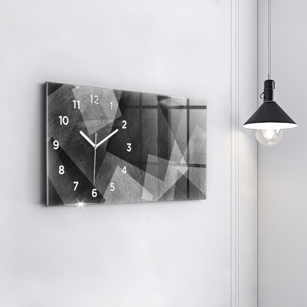 Horloge murale horizontale Abstraction géométrique