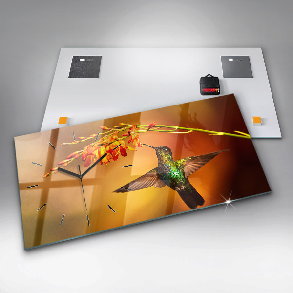 Horloge murale horizontale Colibri