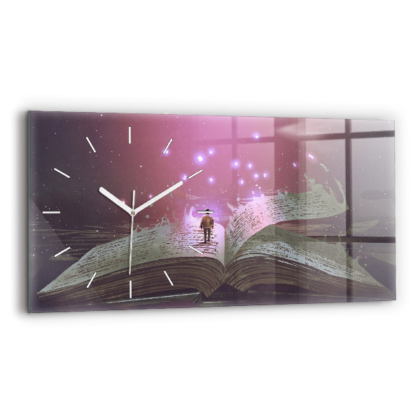 Horloge murale horizontale 'Livre d''abstraction'