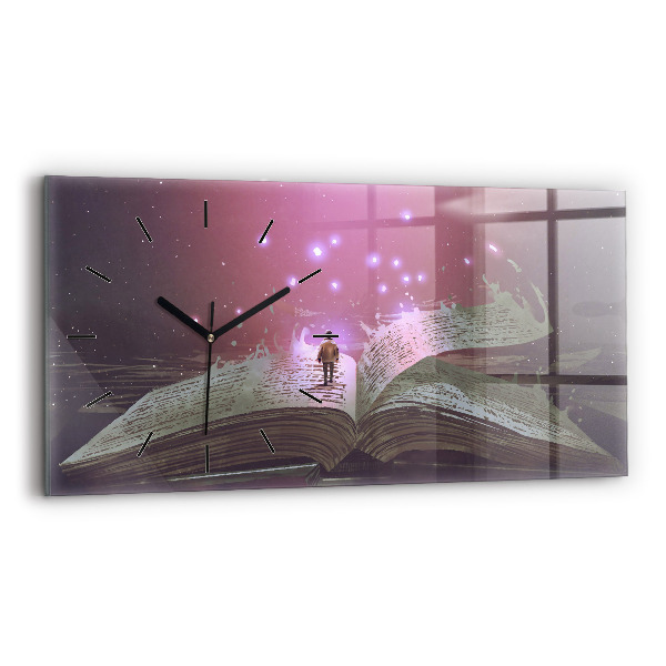 Horloge murale horizontale 'Livre d''abstraction'