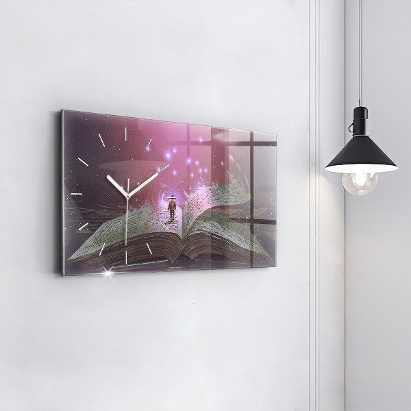 Horloge murale horizontale 'Livre d''abstraction'