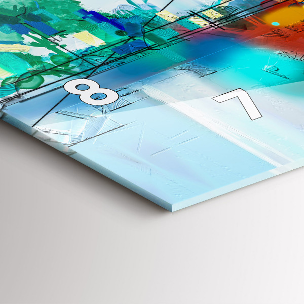 Horloge murale horizontale Pont abstrait