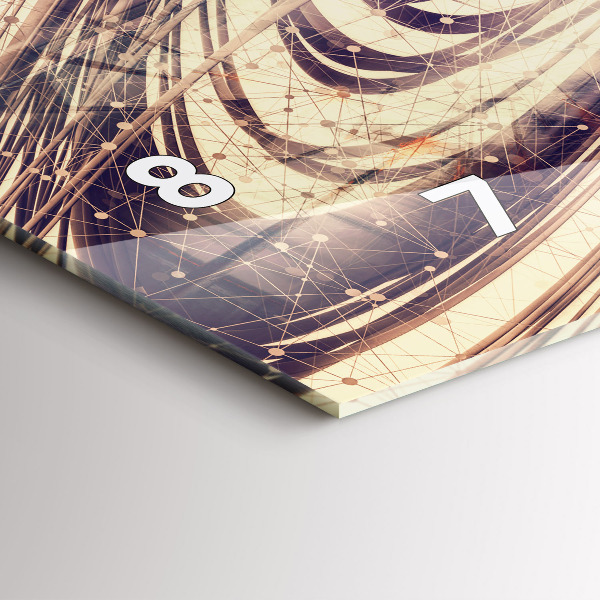 Horloge murale horizontale Mécanisme abstrait