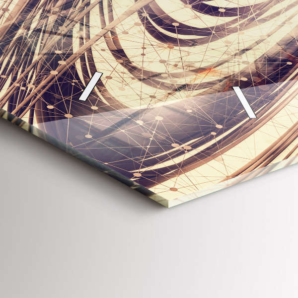 Horloge murale horizontale Mécanisme abstrait