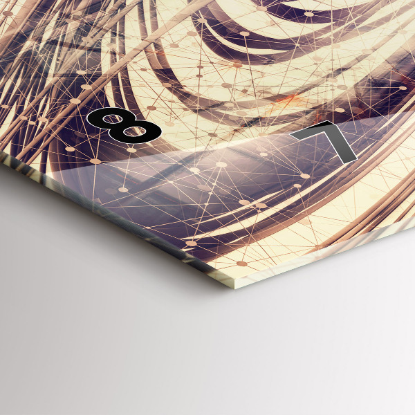 Horloge murale horizontale Mécanisme abstrait