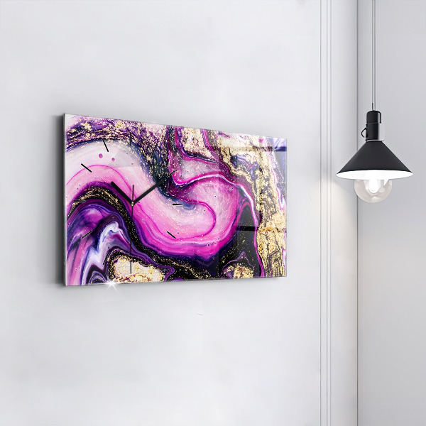 Horloge murale horizontale Marbre abstrait