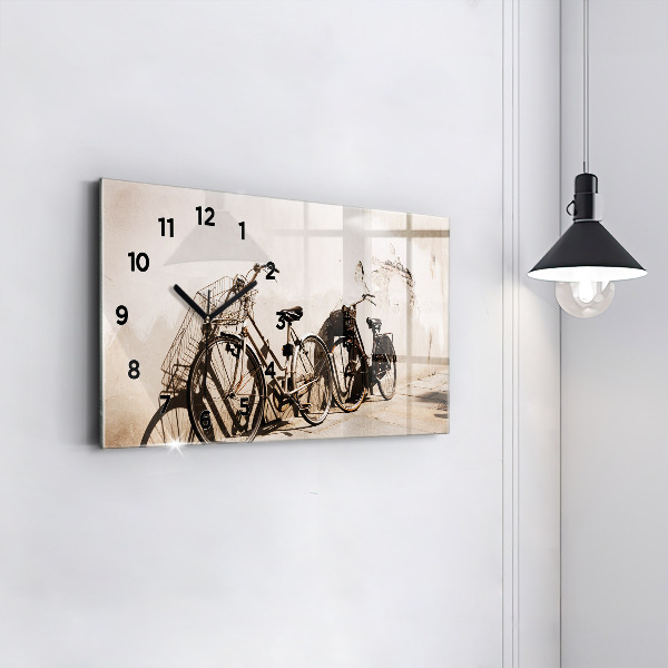 Horloge rectangulaire horizontale vélo italien