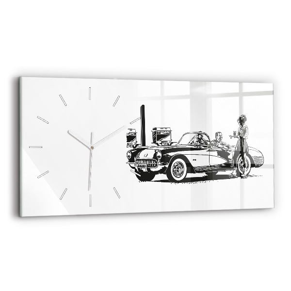 Horloge rectangulaire horizontale Illustration rétro