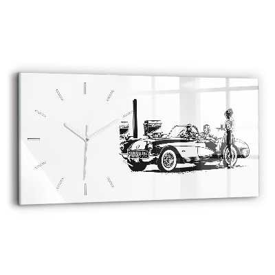 Horloge rectangulaire horizontale Illustration rétro