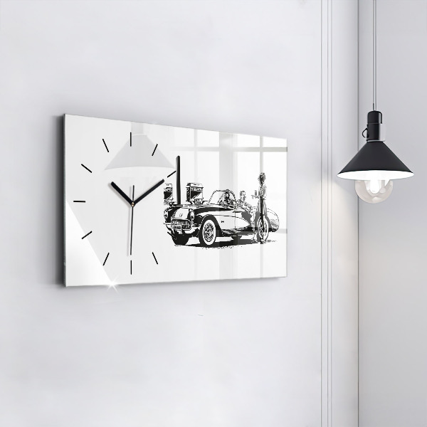 Horloge rectangulaire horizontale Illustration rétro