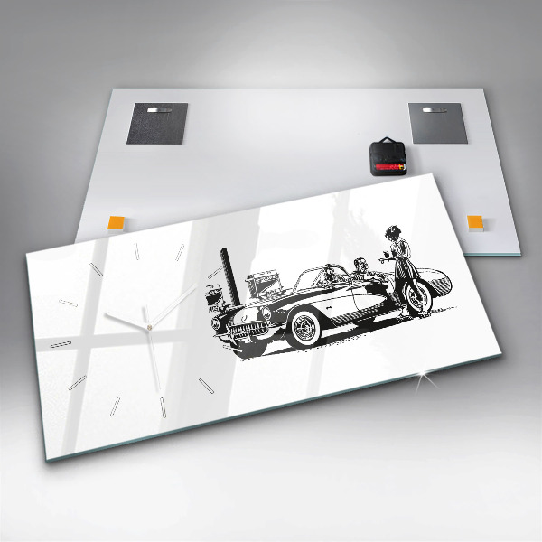 Horloge rectangulaire horizontale Illustration rétro