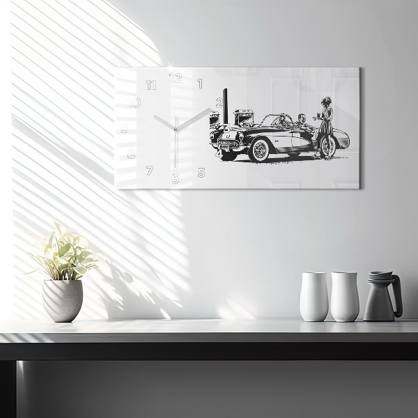 Horloge rectangulaire horizontale Illustration rétro