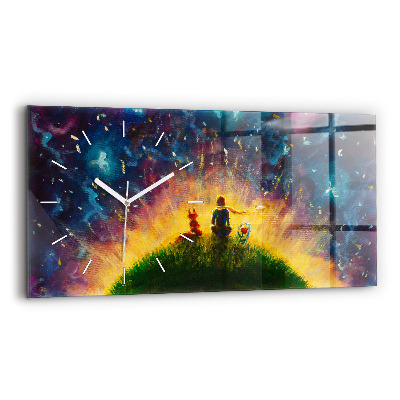 Horloge murale horizontale Abstraction Le Petit Prince