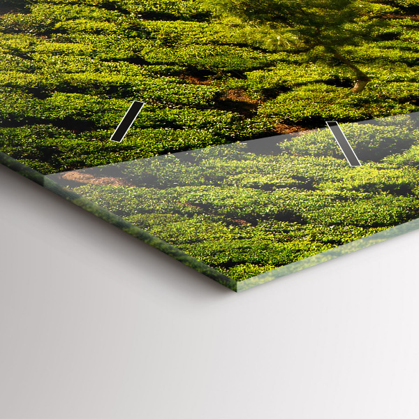 Horloge rectangulaire horizontale Colline du thé