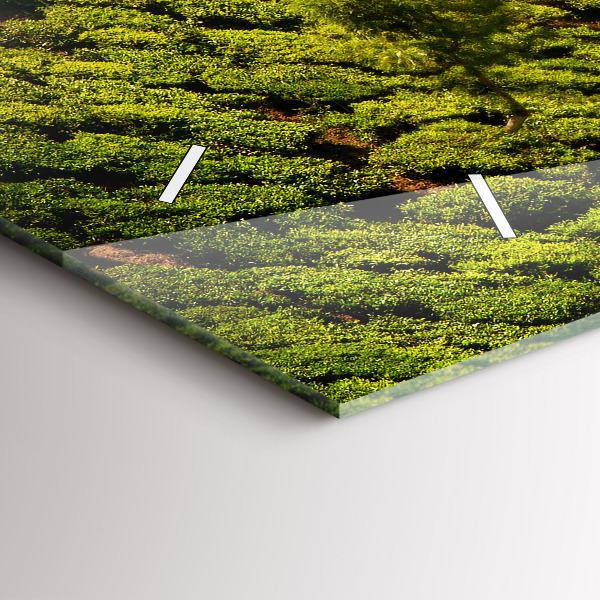 Horloge rectangulaire horizontale Colline du thé