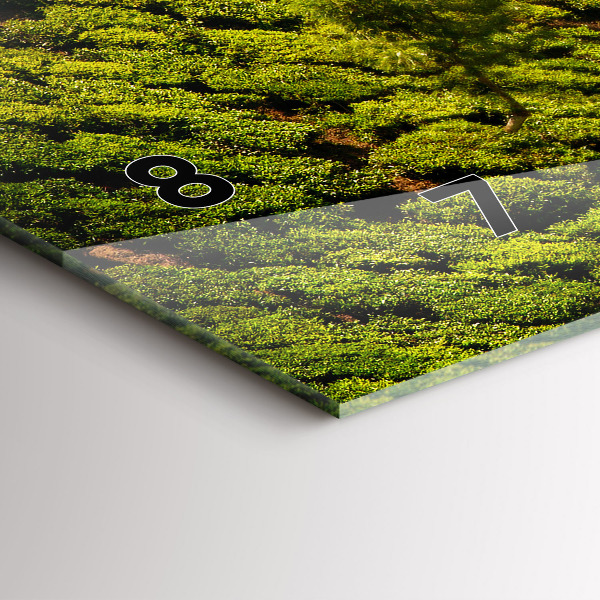 Horloge rectangulaire horizontale Colline du thé