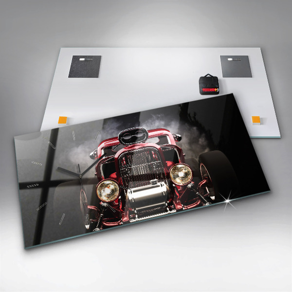 Horloge rectangulaire horizontale Vieille voiture vintage