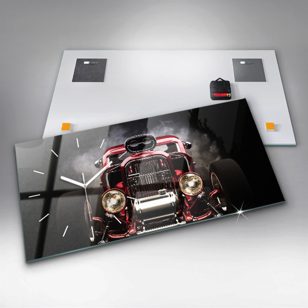 Horloge rectangulaire horizontale Vieille voiture vintage