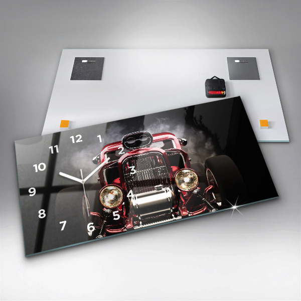 Horloge rectangulaire horizontale Vieille voiture vintage