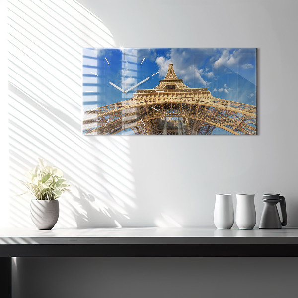 Horloge rectangulaire horizontale Tour Eiffel en France