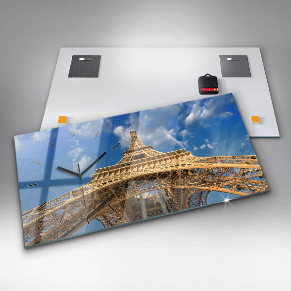 Horloge rectangulaire horizontale Tour Eiffel en France