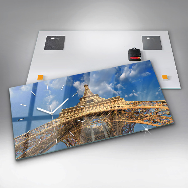 Horloge rectangulaire horizontale Tour Eiffel en France