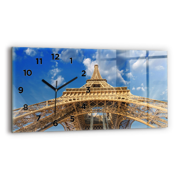 Horloge rectangulaire horizontale Tour Eiffel en France