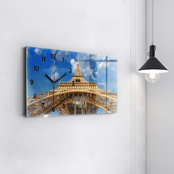 Horloge rectangulaire horizontale Tour Eiffel en France