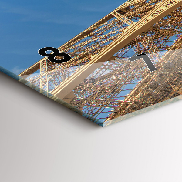 Horloge rectangulaire horizontale Tour Eiffel en France