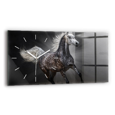Horloge rectangulaire horizontale Cheval au galop
