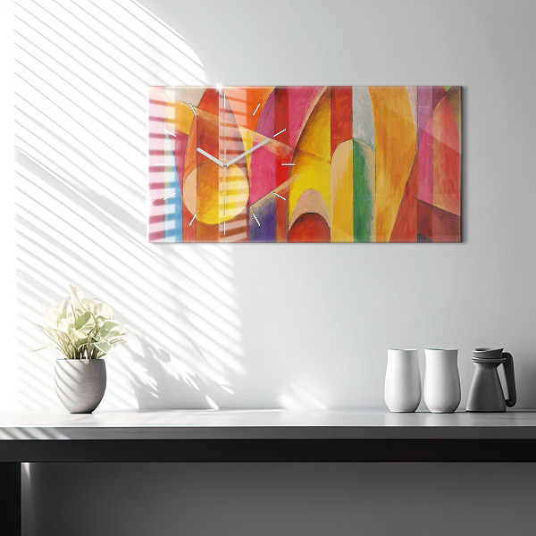 Horloge rectangulaire horizontale Art Décoration Abstraction