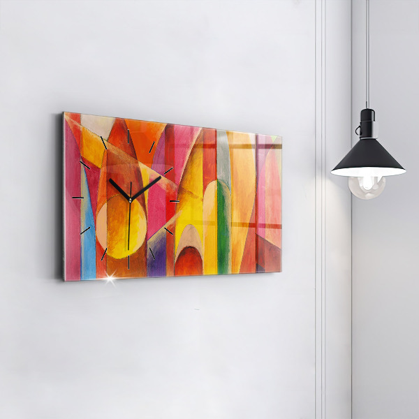 Horloge rectangulaire horizontale Art Décoration Abstraction