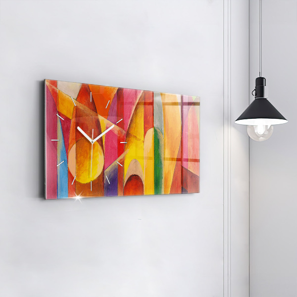 Horloge rectangulaire horizontale Art Décoration Abstraction