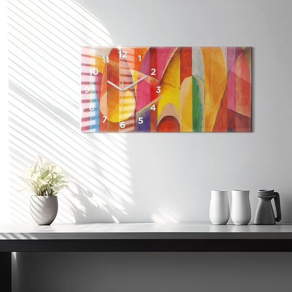 Horloge rectangulaire horizontale Art Décoration Abstraction