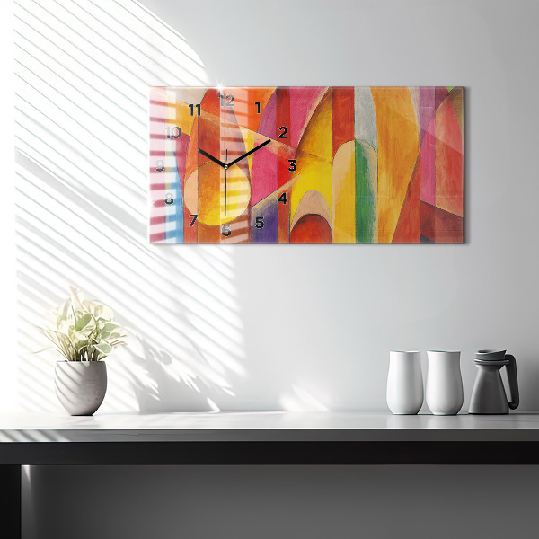 Horloge rectangulaire horizontale Art Décoration Abstraction