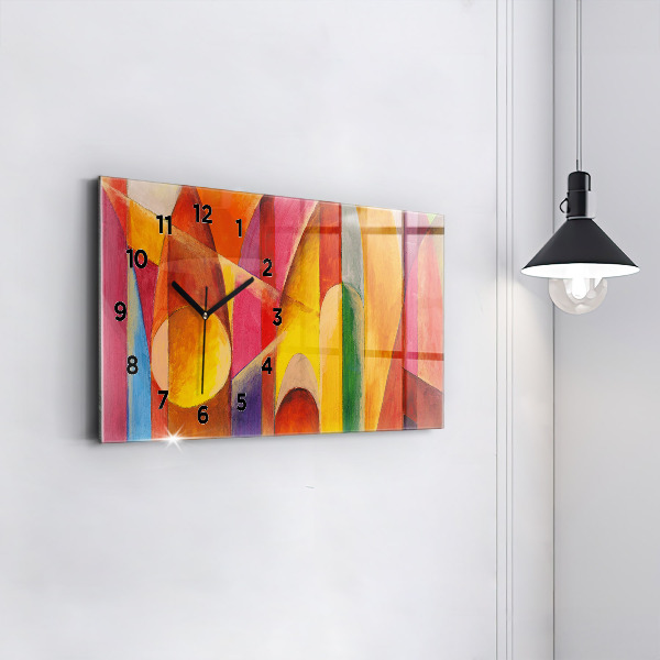 Horloge rectangulaire horizontale Art Décoration Abstraction