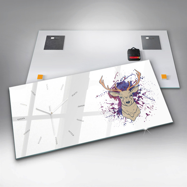 Horloge rectangulaire horizontale Illustration vectorielle de cerf