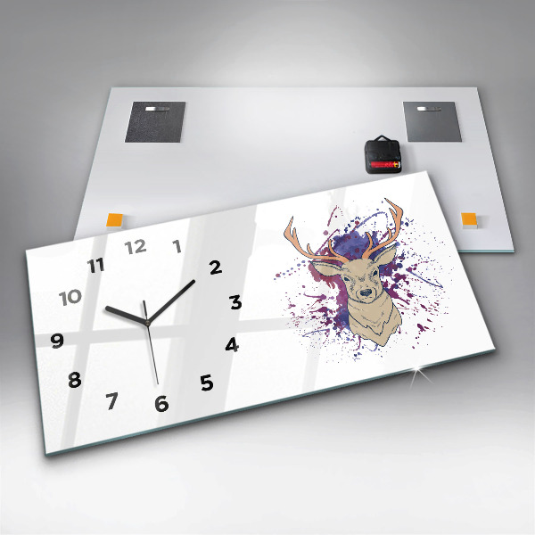 Horloge rectangulaire horizontale Illustration vectorielle de cerf