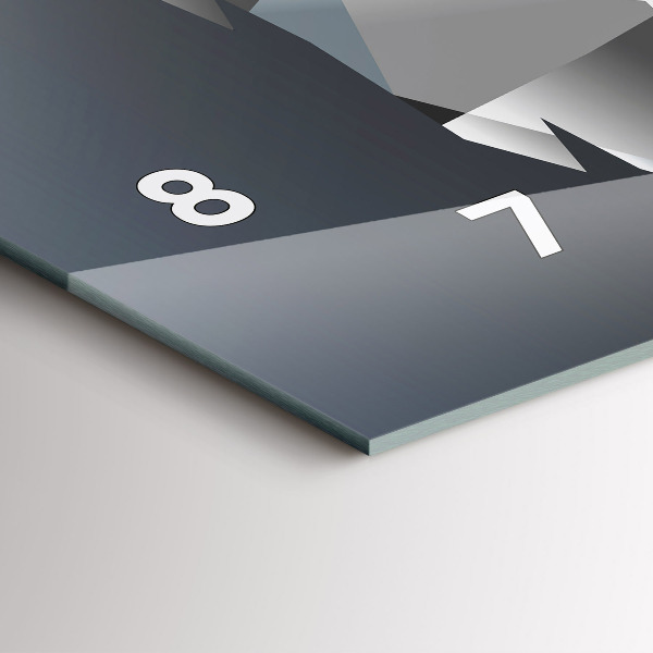 Horloge rectangulaire horizontale Tête de loup
