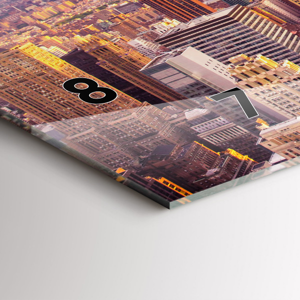 Horloge rectangulaire horizontale Coucher de soleil à New York