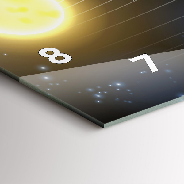 Horloge rectangulaire horizontale Système solaire