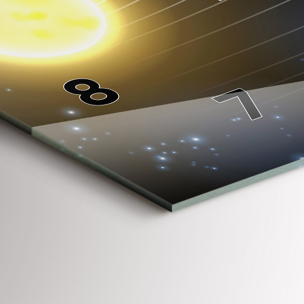 Horloge rectangulaire horizontale Système solaire