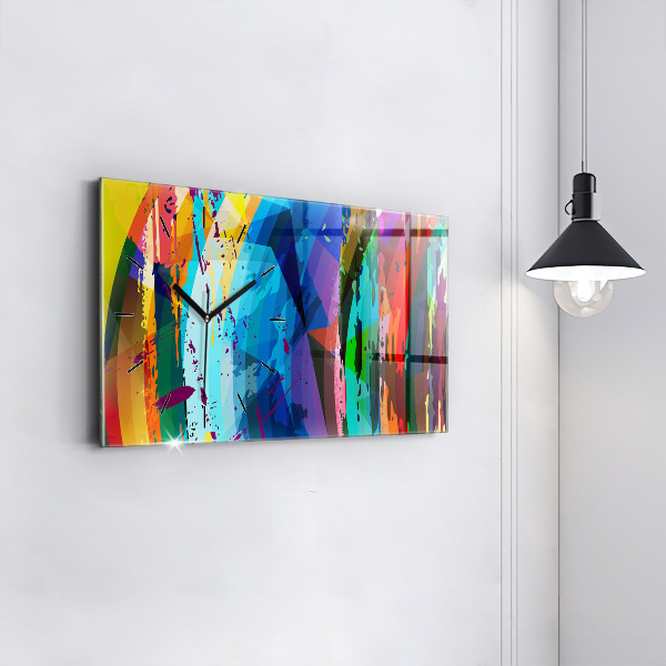 Horloge rectangulaire horizontale Contexte abstrait