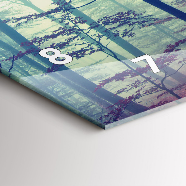 Horloge rectangulaire horizontale 'Route d''automne Forêt Brouillard'