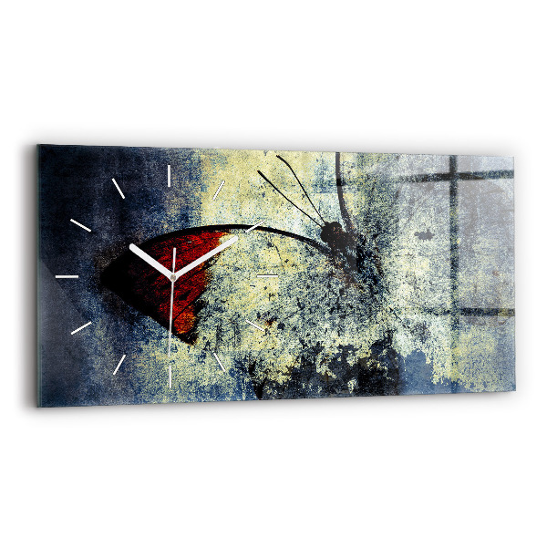 Horloge rectangulaire horizontale Papillon style vintage