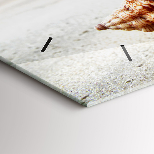 Horloge rectangulaire horizontale Un coquillage sur la plage